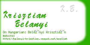 krisztian belanyi business card